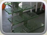 Peldaño vidrio float verde